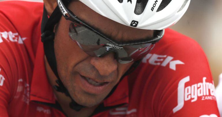 Contador, en un instante de la novena etapa de La Vuelta