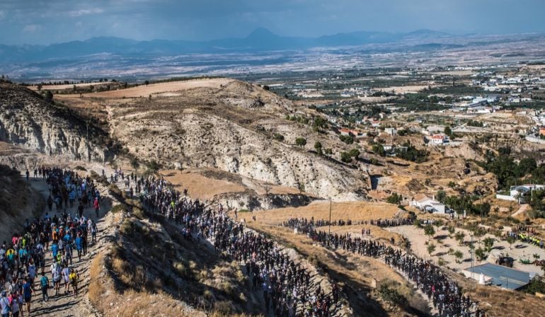 Bajada del Cascamorras desde el paraje de Las Arrodeas en Baza