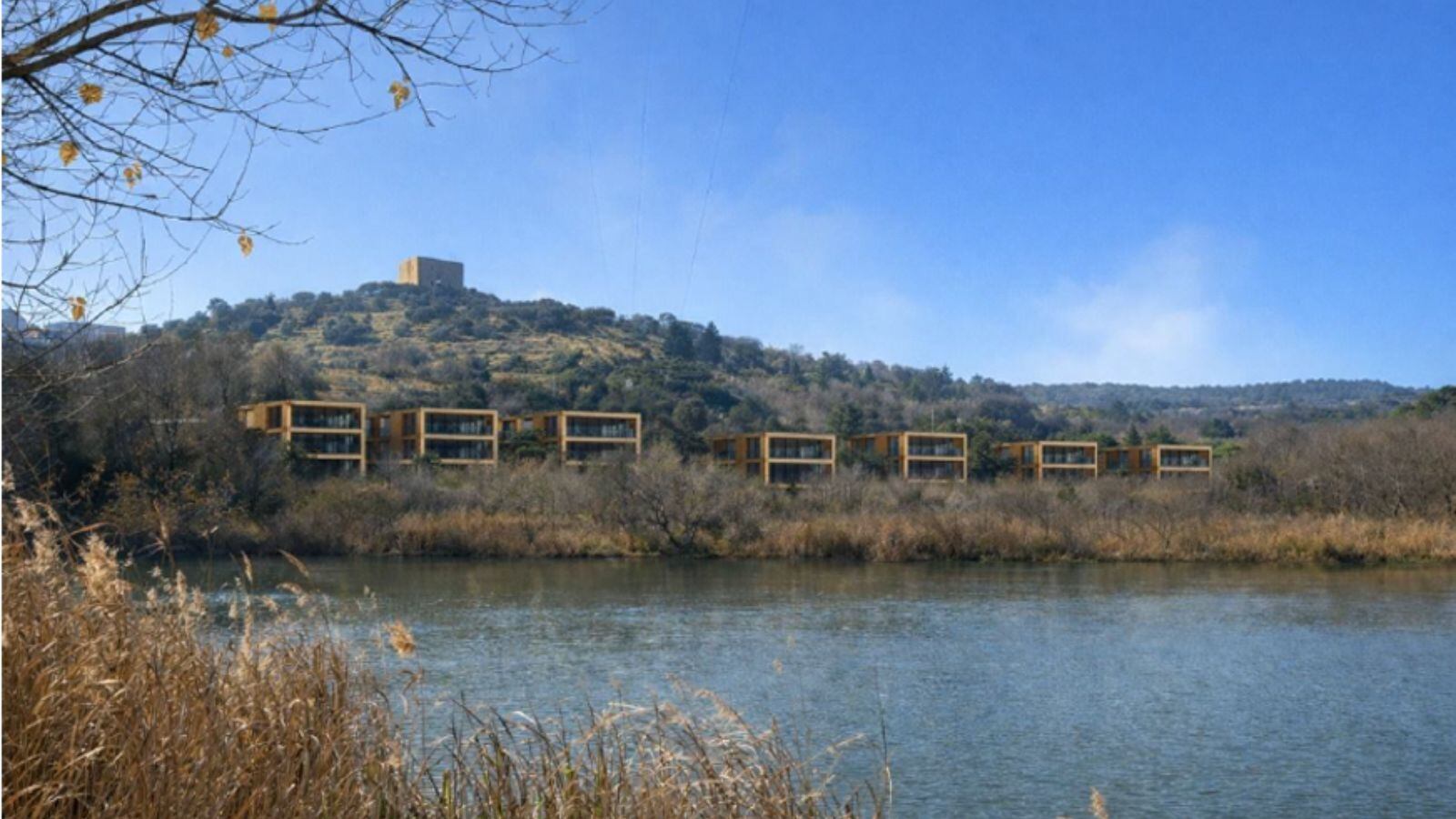 Recreación de los edificios con los que contará el Hotel de la Cava, tras modificarse el proyecto inicial