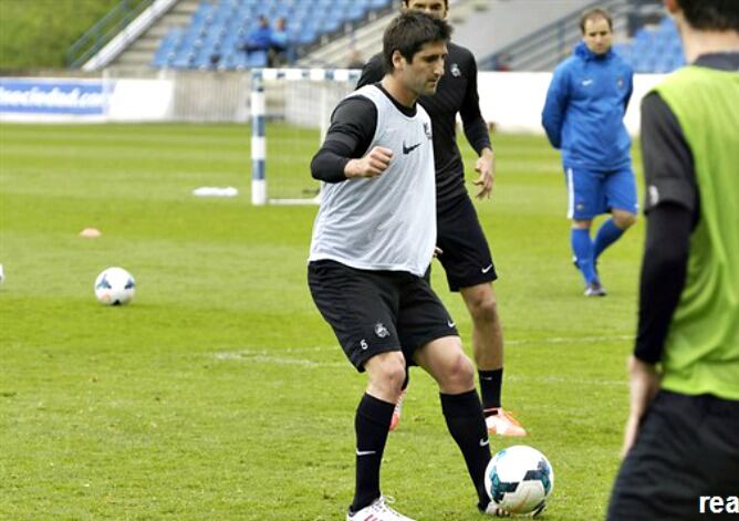 Markel Bergara durante una sesión en Zubieta.