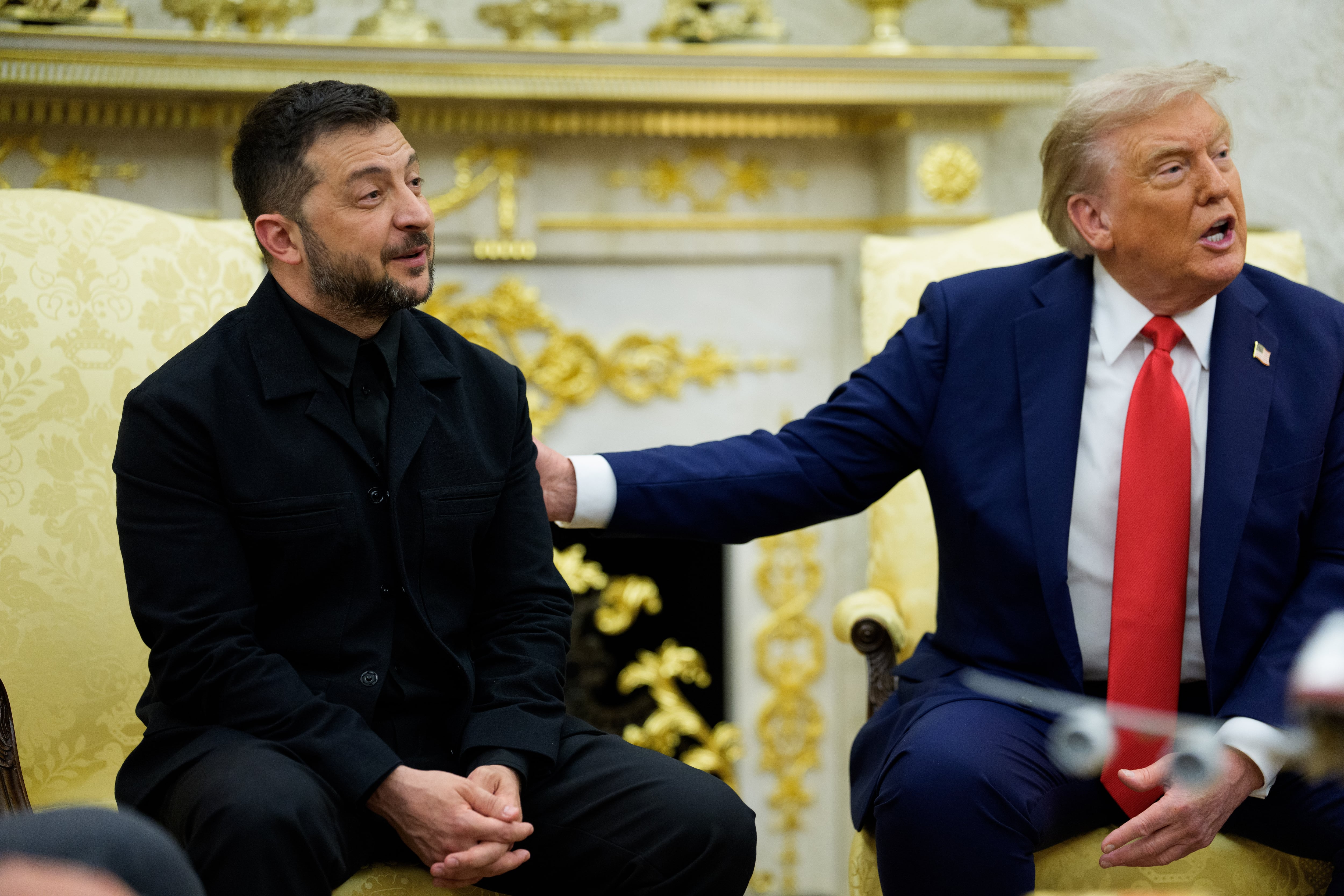 El presidente de Estados Unidos, Donald Trump, con el presidente ucraniano, Volodímir Zelenski