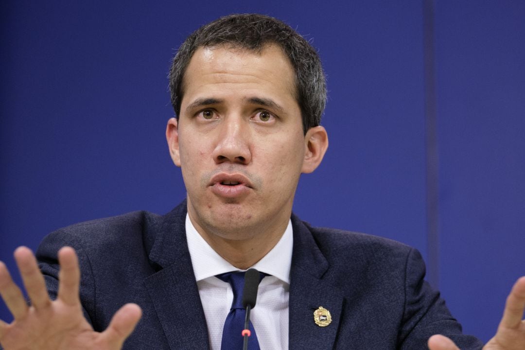 El presidente de la Asamblea Nacional, Juan Guaidó, en Bruselas