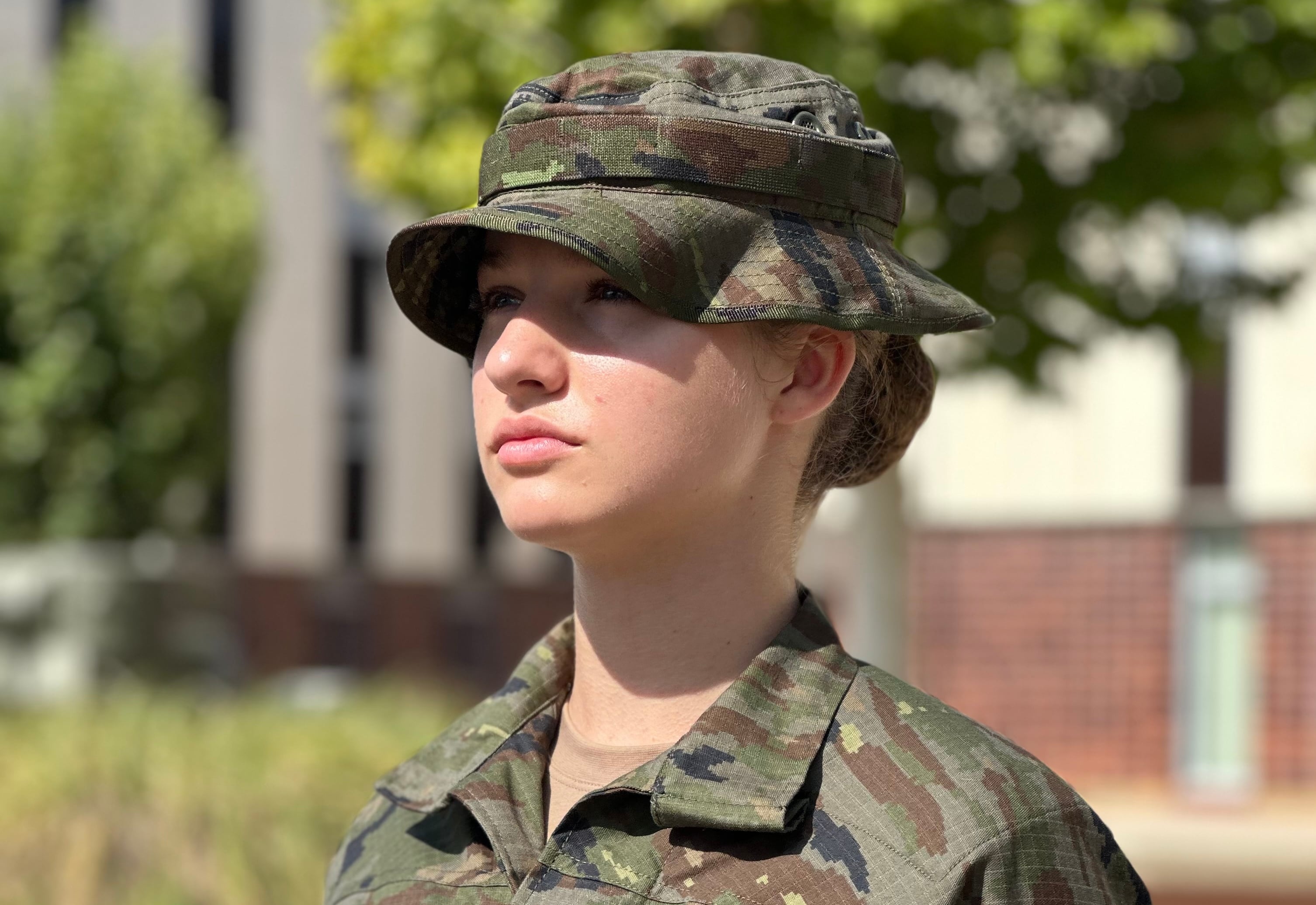 La princesa Leonor en su primer día en la Academia Militar de Zaragoza.