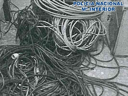 Parte del material recuperado por la Policía Nacional