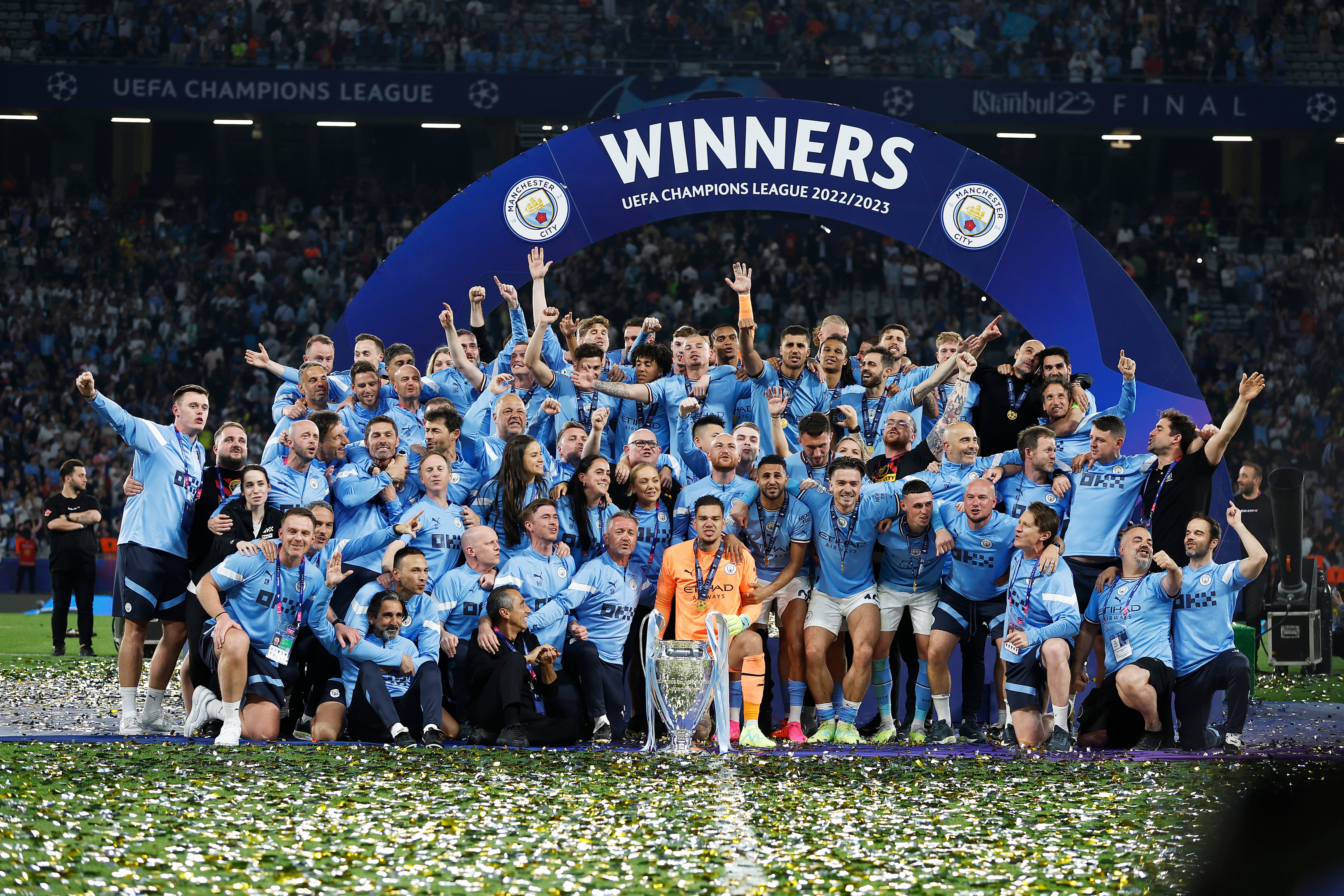 El Manchester City celebra la primera Champions de su historia