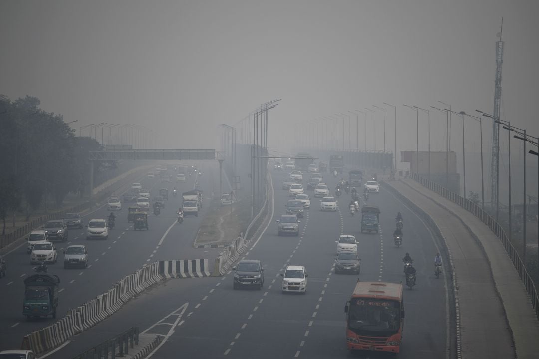 Una autopista cercana a Nueva Delhi (India), el pasado 14 de noviembre.