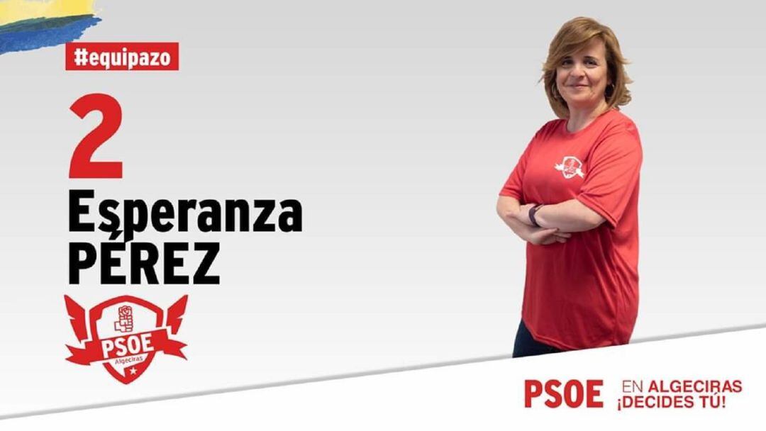 La número dos en la candidatura municipal del PSOE, Esperanza Pérez.