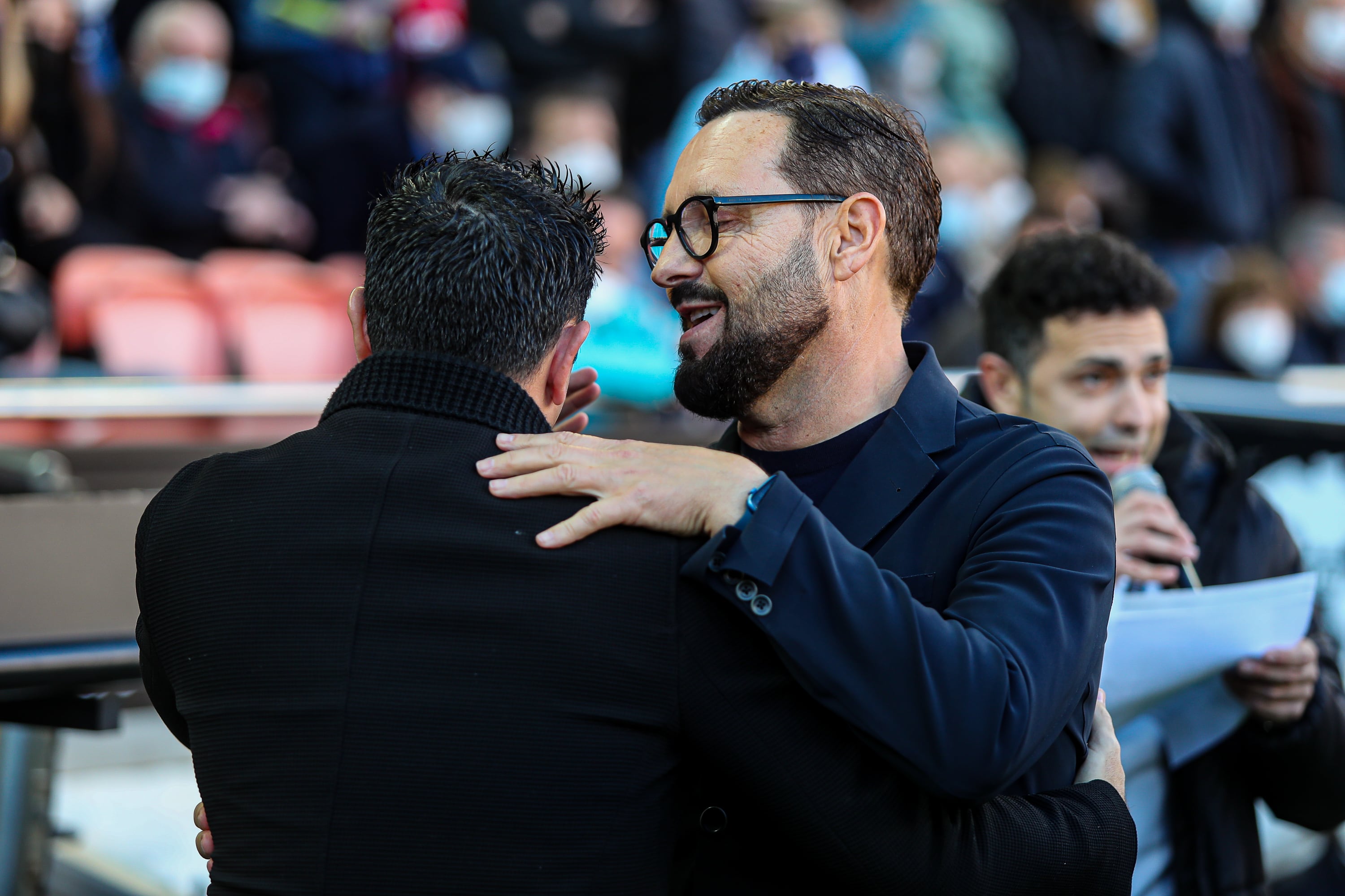 Xavi Hernández, entrenador del FC Barcelona, y José Bordalas, actual técnico del Getafe CF. (Photo By Ivan Terron/Europa Press via Getty Images)