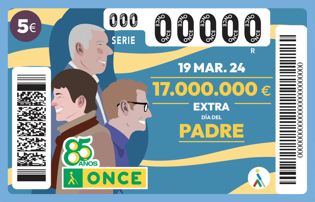 Así es el boleto del Sorteo del Día del Padre.