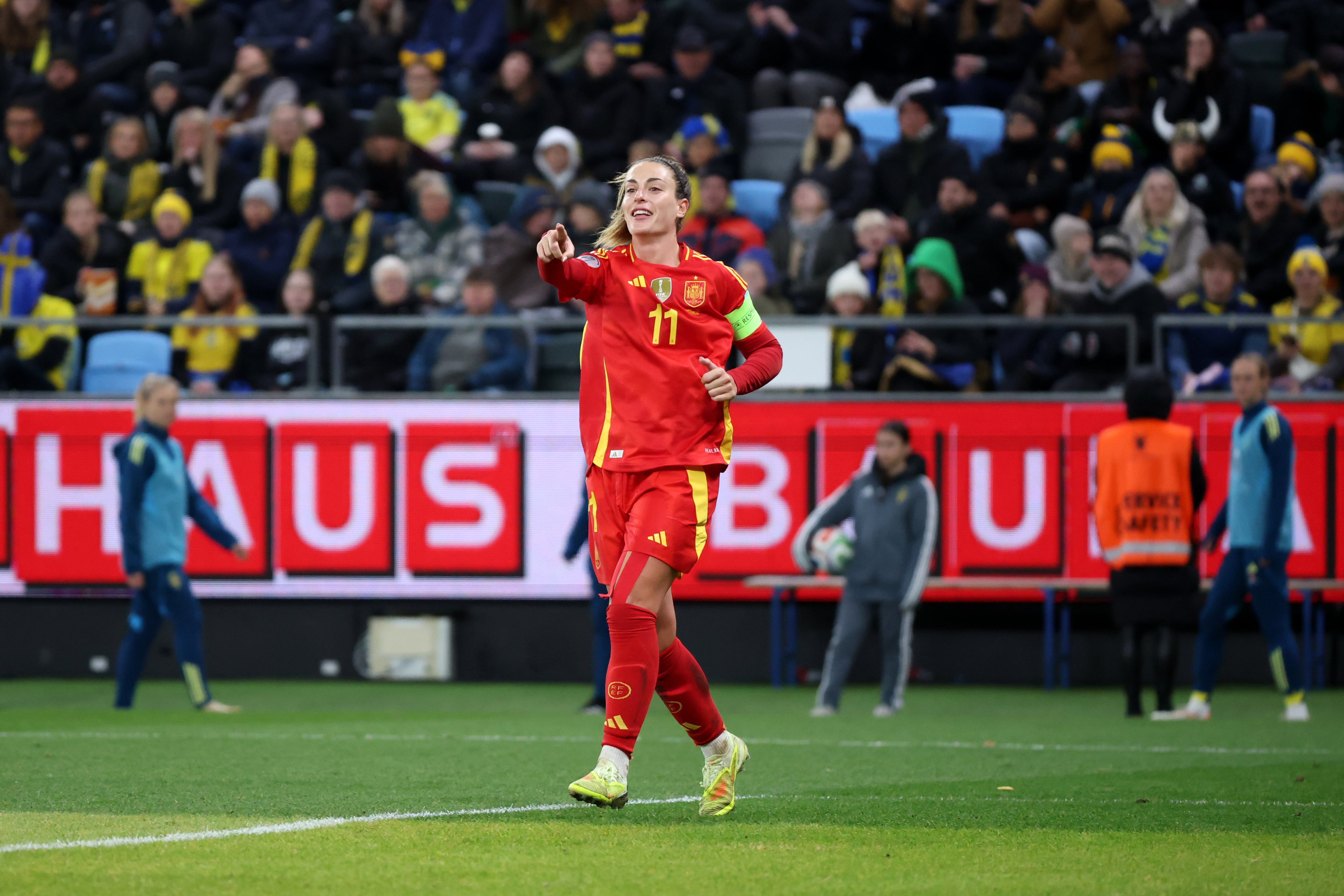 Alexia Putellas celebra su gol ante Suecia