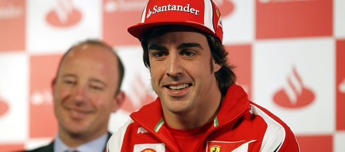 Fernando Alonso, durante un acto publicitario