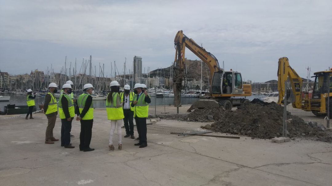 Inicio de las obras del edificio de Distrito Digital en el muelle 5 del Puerto de Alicante