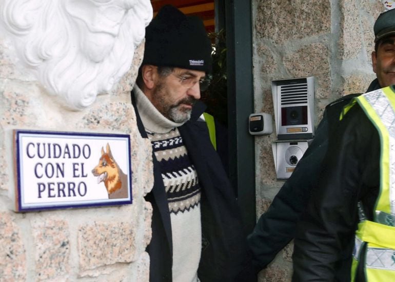 El líder de los &quot;miguelianos&quot;, Miguel Rosendo, en el momento de su detención.