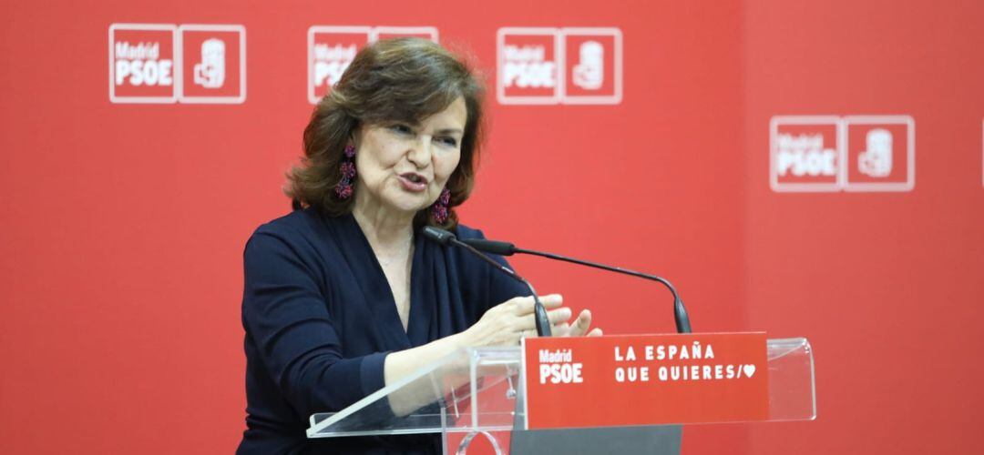 La vicepresidenta del gobierno ha participado en un acto organizado por los socialistas de Getafe