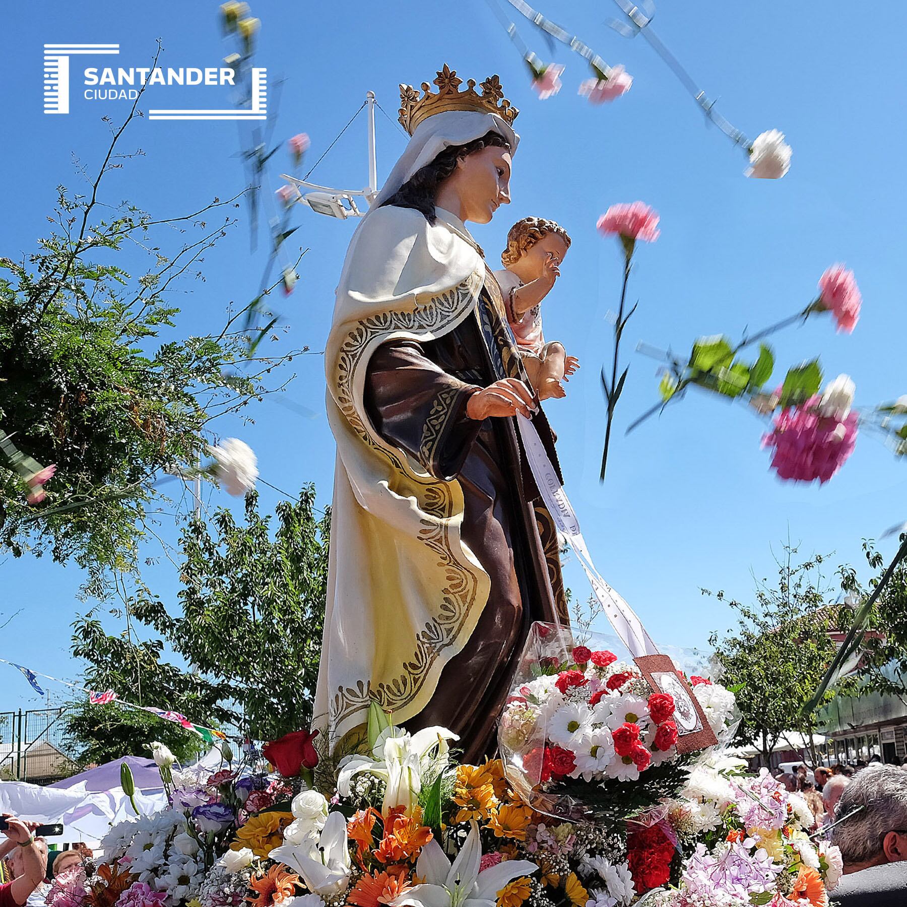 Imagen de la Virgen del Carmen en el Barrio Pesquero.