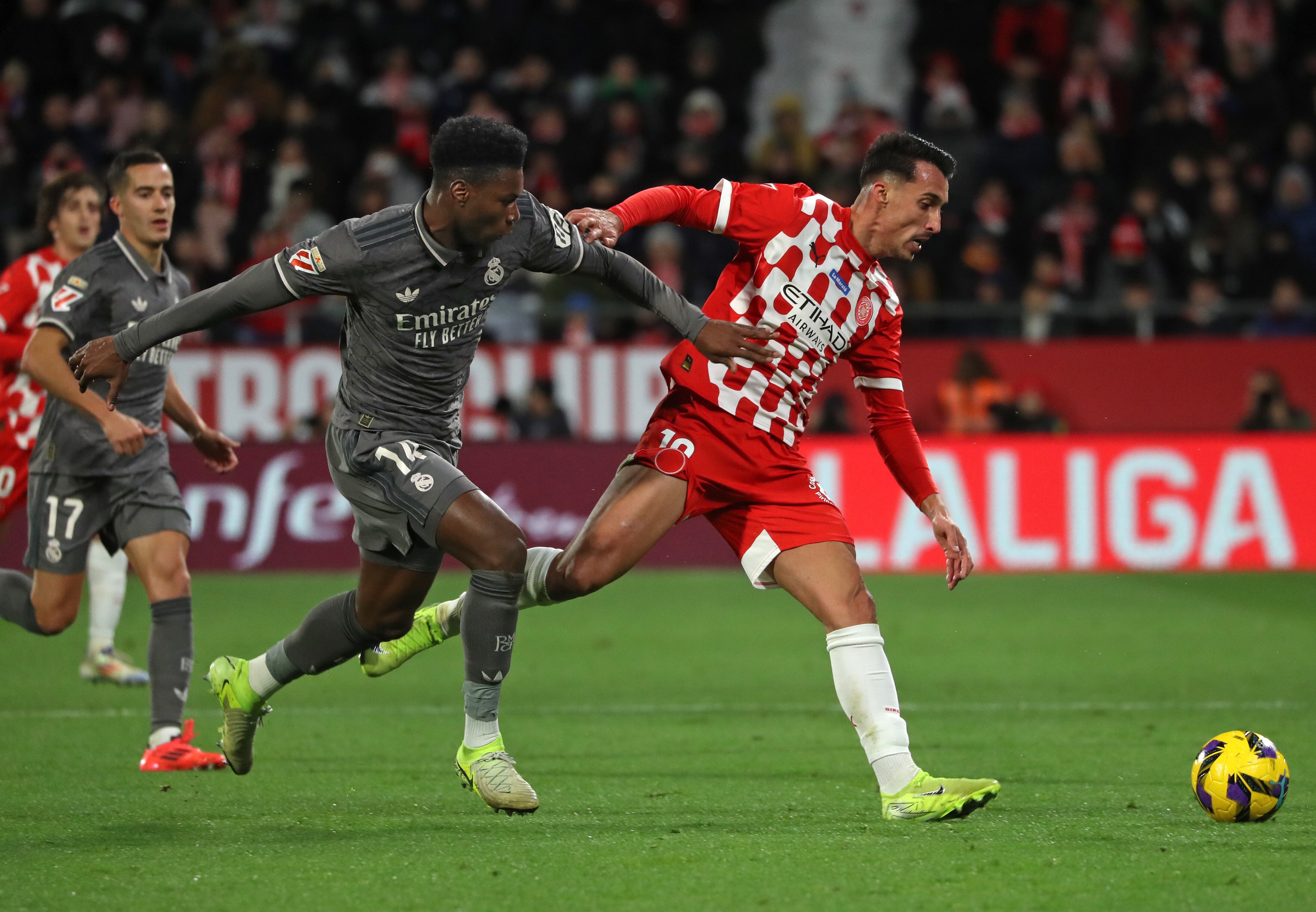 Aurélien Tchouaméni durante su último partido con el Real Madrid.
