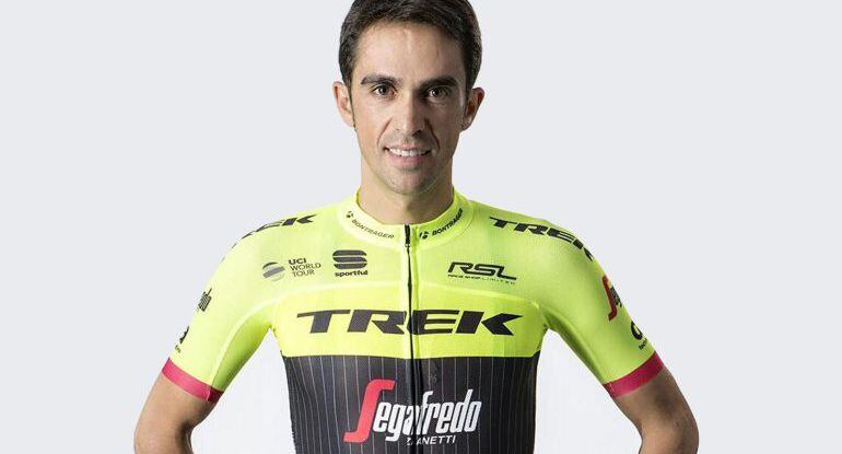 Alberto Contador, con los colores del Trek