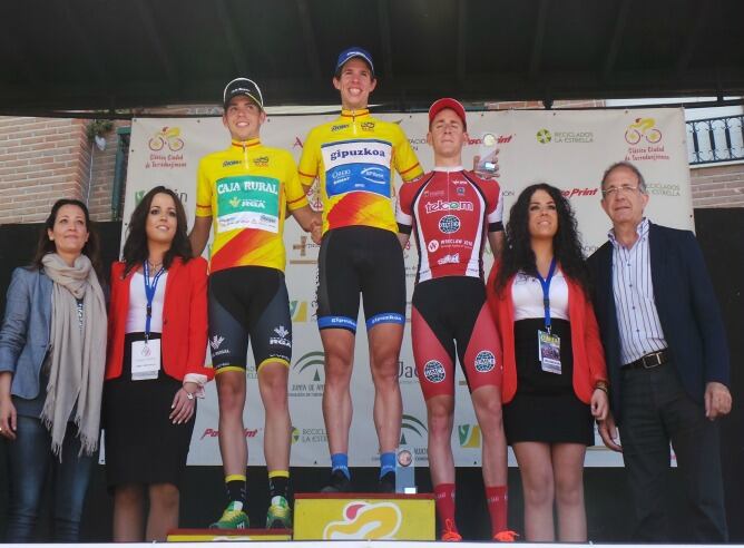 Podium Final de la Copa de España, Miguel Ángel Benito, Unai Intziarte y Antton Ibarguren en Torredonjimeno (Jaén).