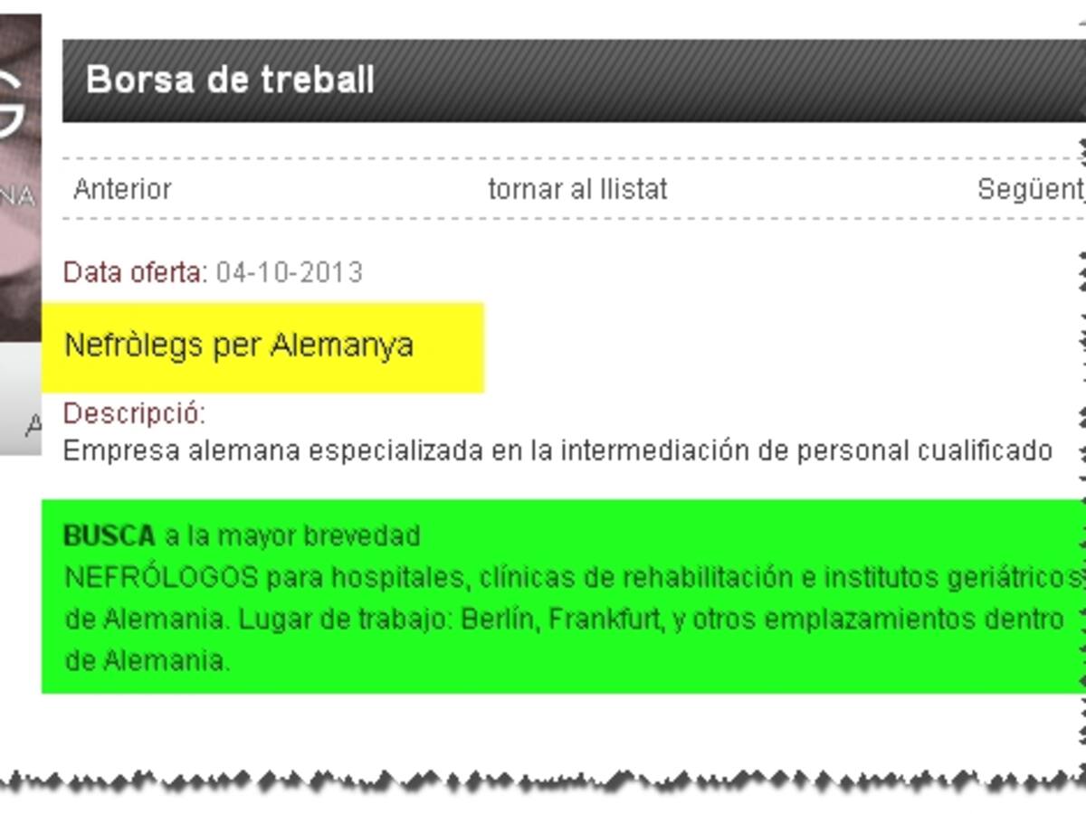 "Formem els metges i després se'n van"
