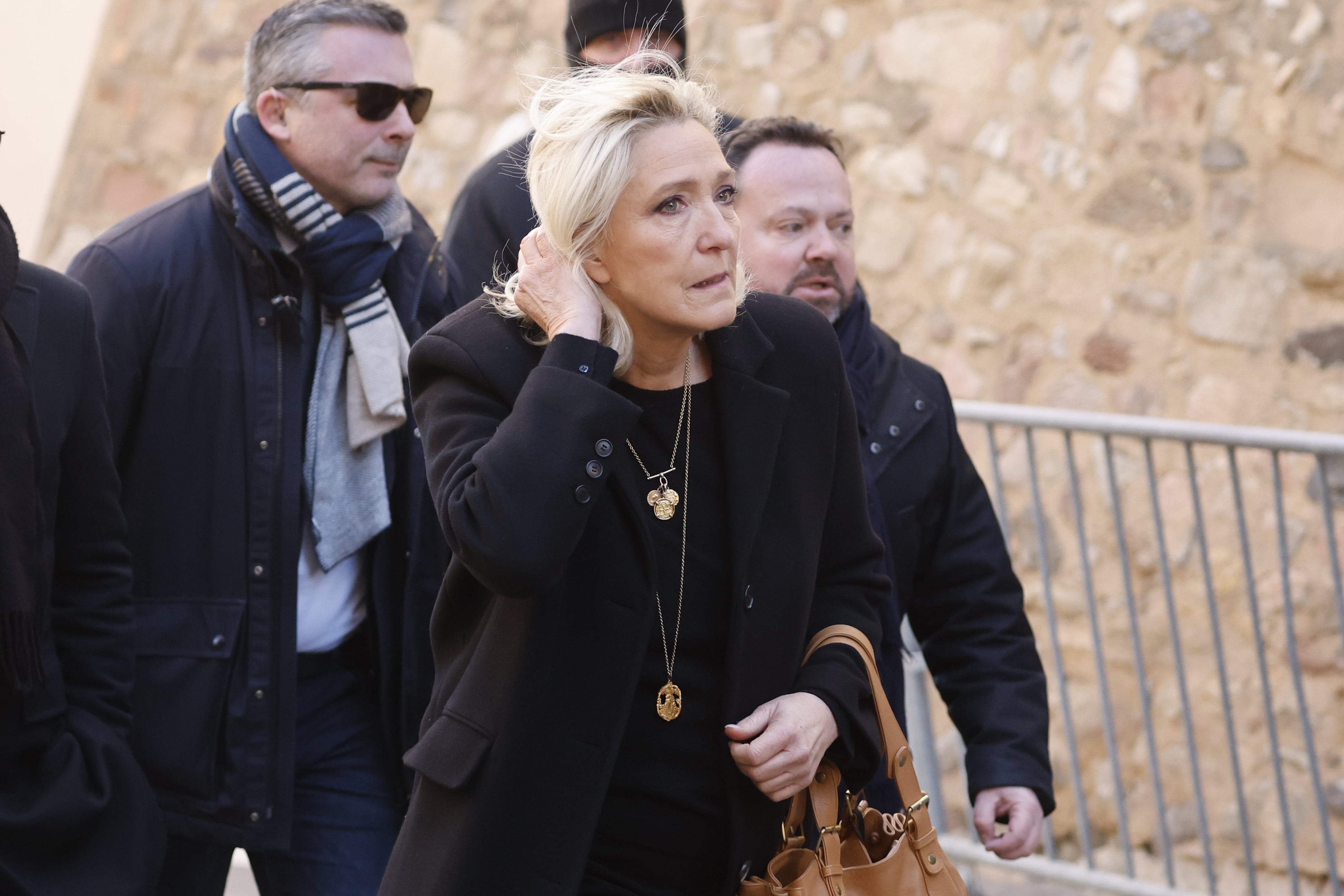 Marine Le Pen, en el funeral de Brigitte Bardot