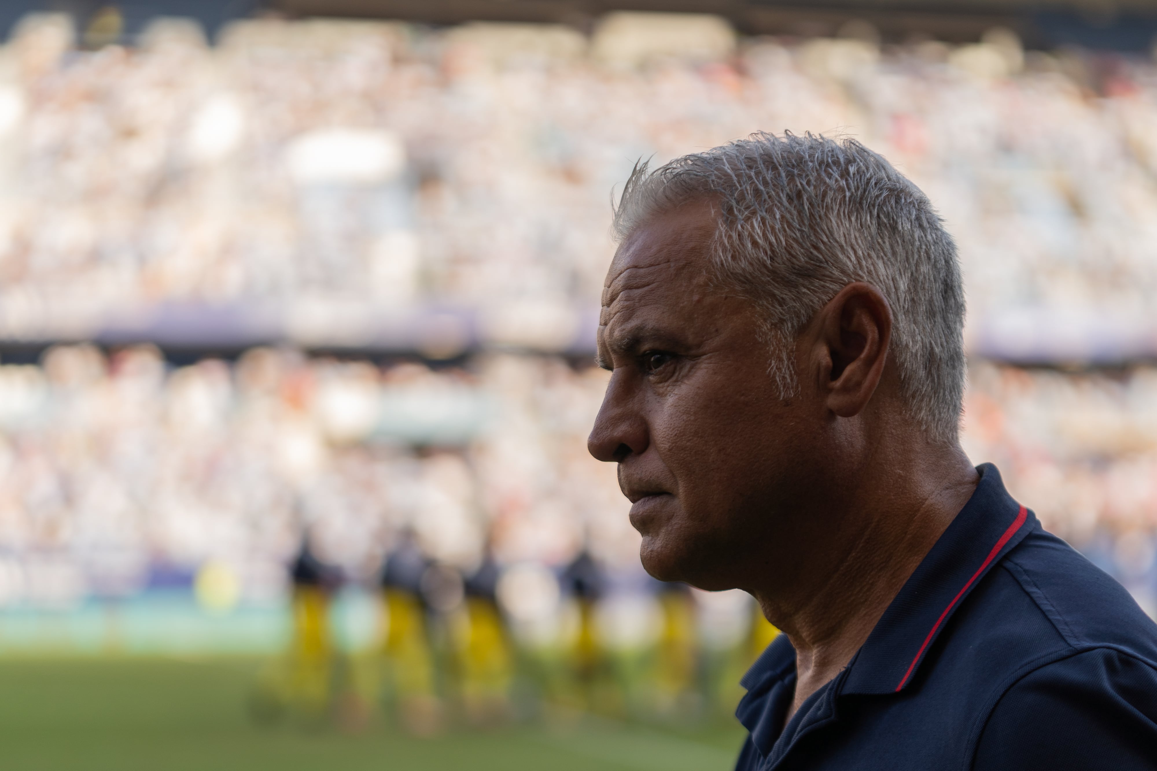 Malaga CF coach Sergio Pellicer seen during the LaLiga