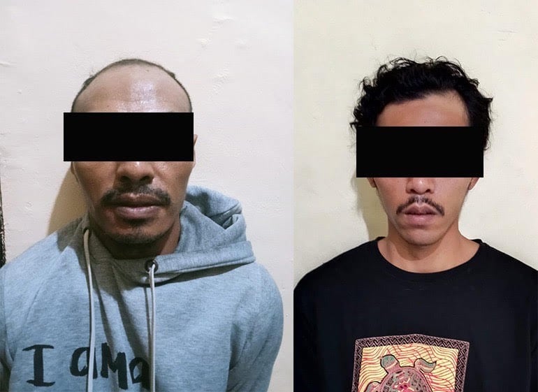 YAKARTA (INDONESIA), 30/08/2025.- Fotografía de los dos detenidos por la Policía indonesia que han confesado haber planeado el asesinato de Matilde Muñoz, la española desaparecida desde hace dos meses en la isla de Lombok (Indonesia). La Policía de Lombok Occidental afirmó en un comunicado difundido en la madrugada de este domingo que los sospechosos han sido detenidos por el "homicidio premeditado y robo con violencia" de Muñoz, de 72 años, y cuyo cadáver la policía de la isla dijo haber hallado este sábado. EFE/Policía de West Lombok -SOLO USO EDITORIAL/SOLO DISPONIBLE PARA ILUSTRAR LA NOTICIA QUE ACOMPAÑA (CRÉDITO OBLIGATORIO)-