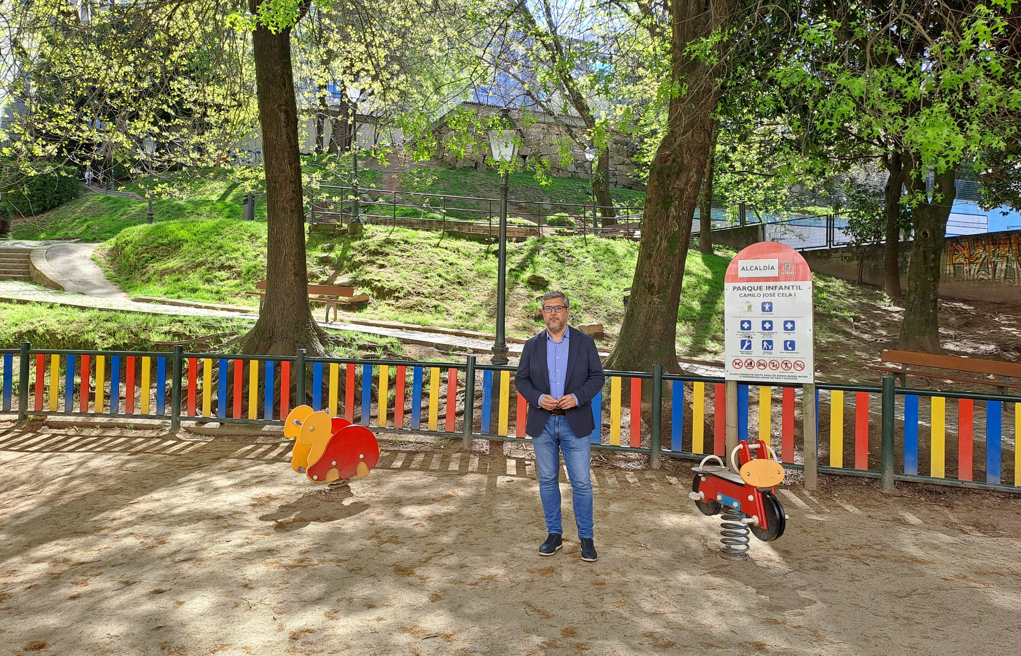 Miguel Martín en el Parque de Cela, en Vigo