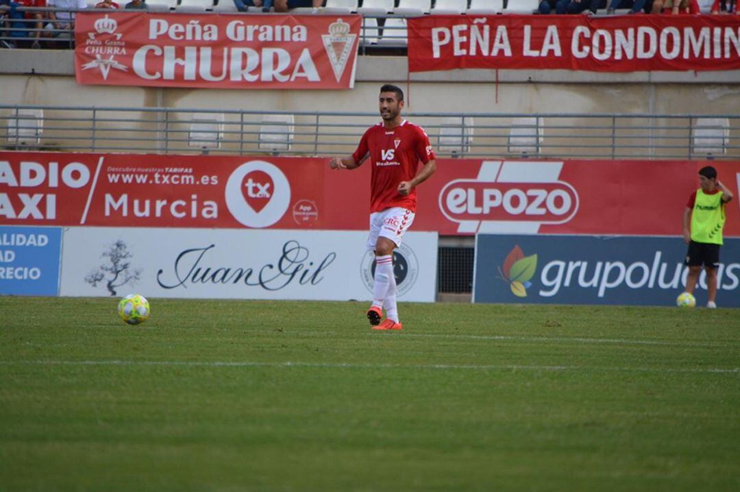 Antonio López con la camiseta del Real Murcia en el partido contra el San Fernando