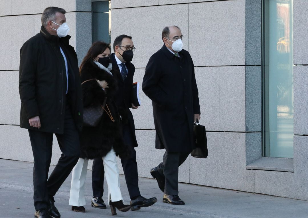 El presidente de Iberdrola, Ignacio Sánchez Galán (d), a su llegada a la Audiencia Nacional para declarar como imputado en la ‘Tándem’.