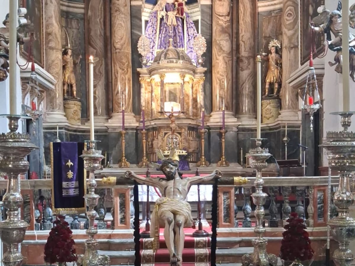El Cristo del Calvario de la parroquia del Rosario sale este Jueves de Pasión por primera vez-que se sepa- a la calle