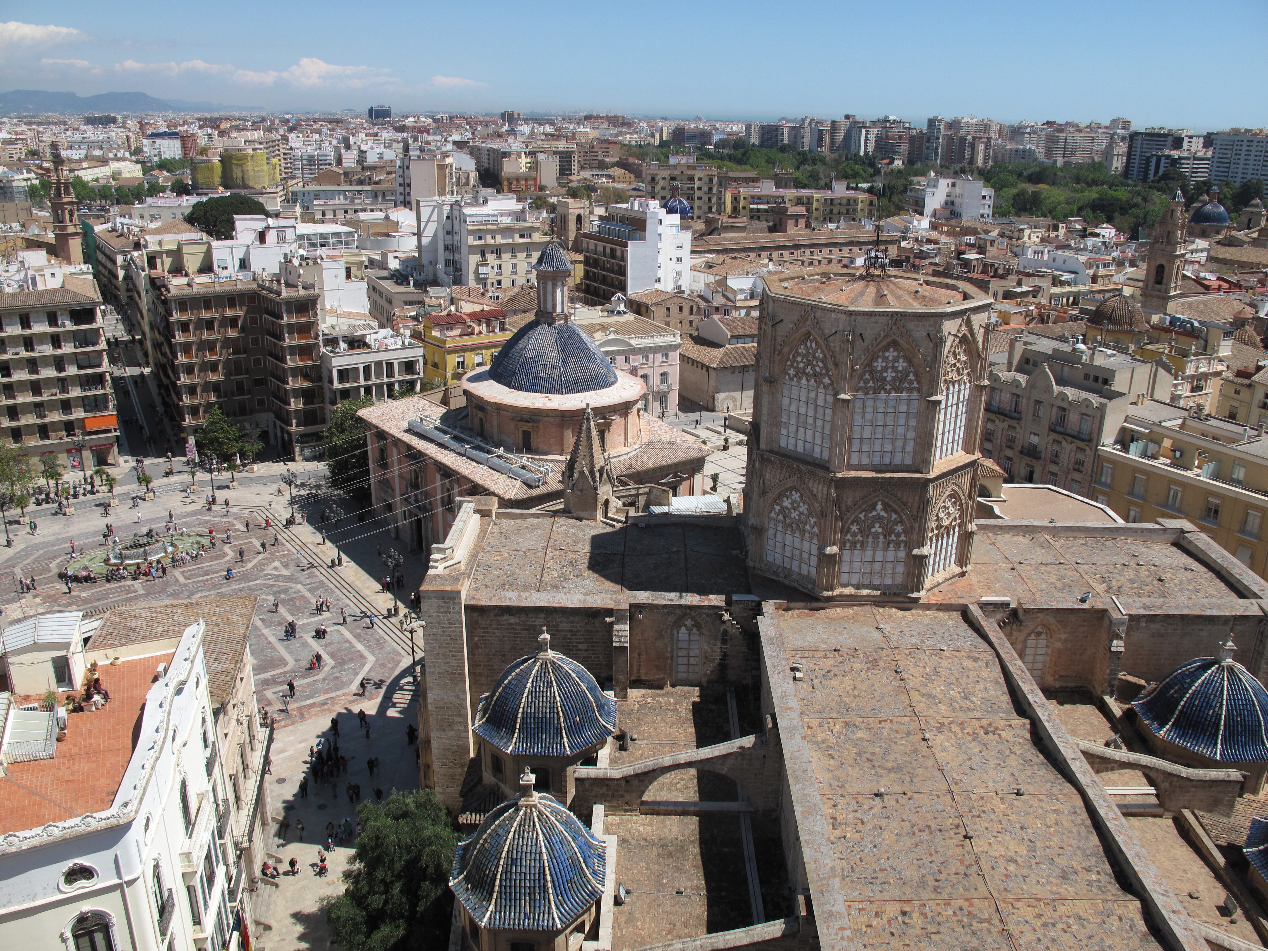 Vista aérea de València desde la torre del Miguelete