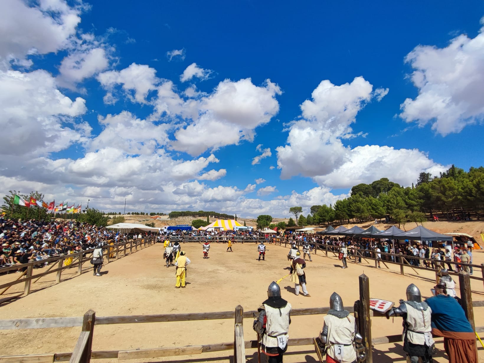 Participantes en el Combate medieval en Belmonte (Cuenca)