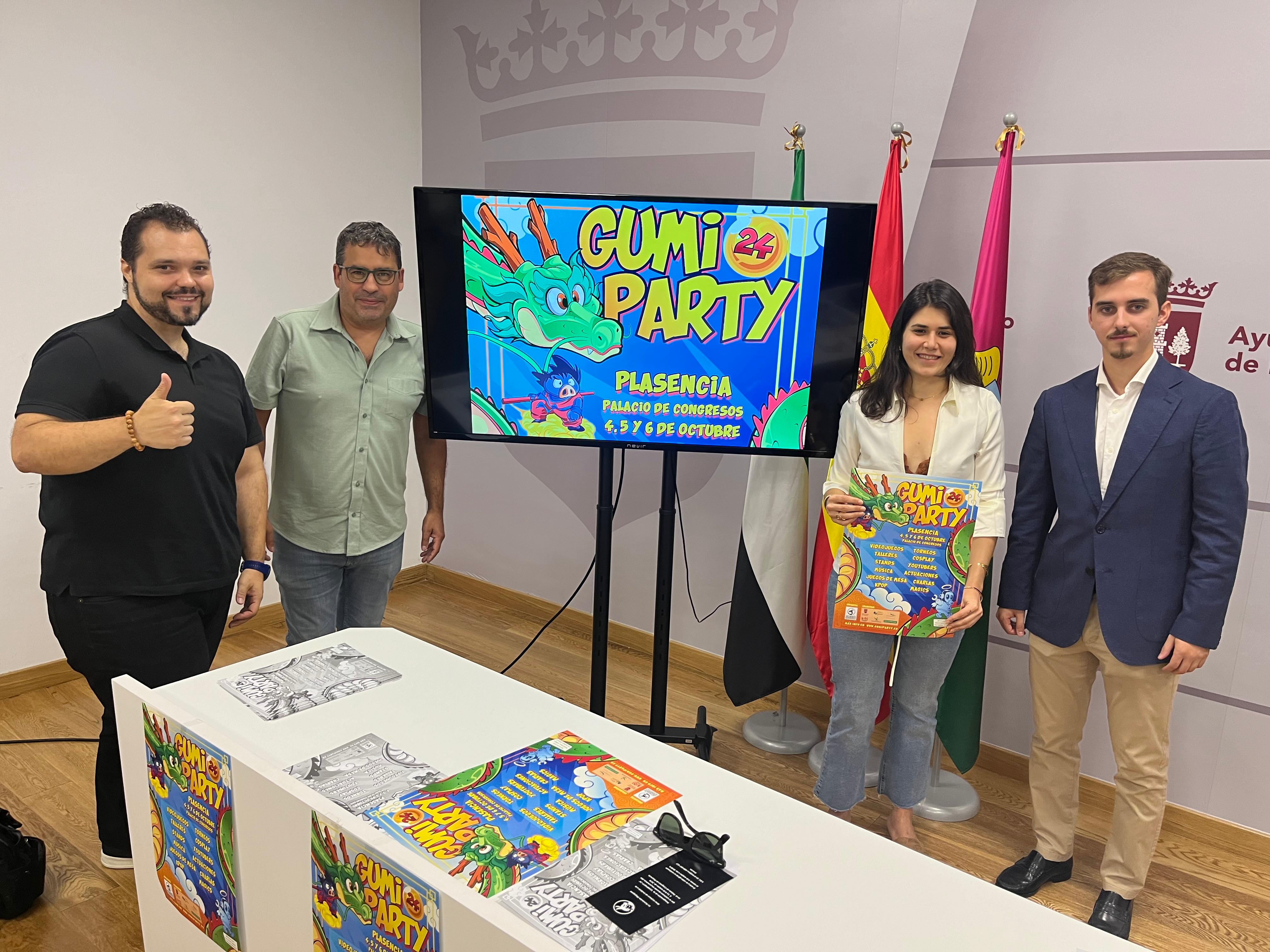 Presentación de la Gumiparty en la rueda de prensa del ayuntamiento