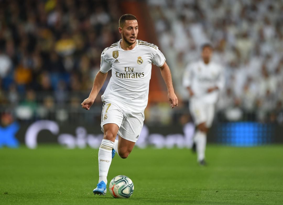 Hazard, en acción con el Real Madrid