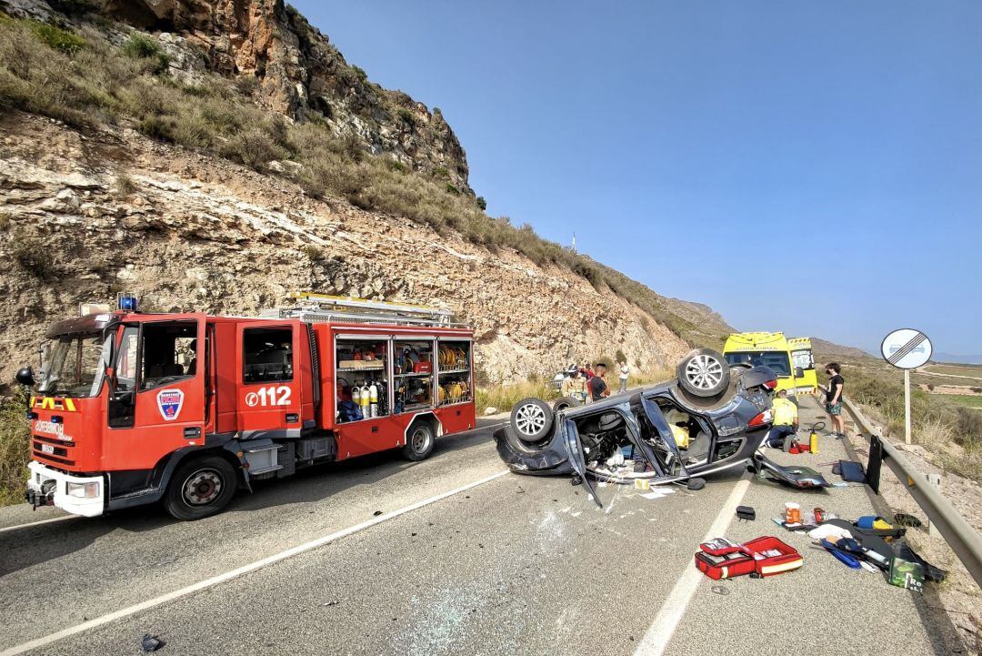 Dos heridas en un accidente de tráfico en Mazarrón 