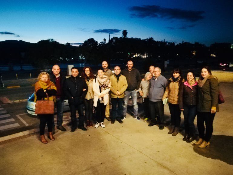 Responsables municipales de Los Barrios durante el apagón voluntario