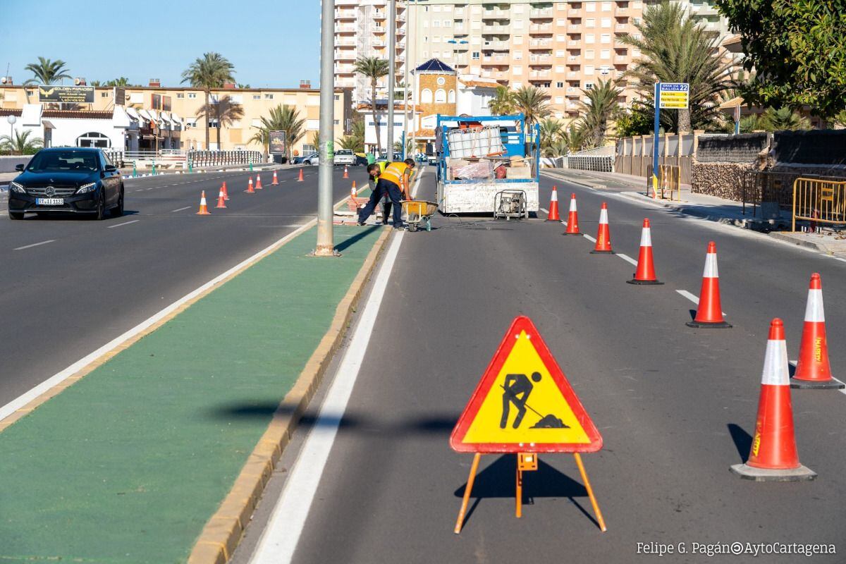 Trabajos de mantenimiento en La Manga