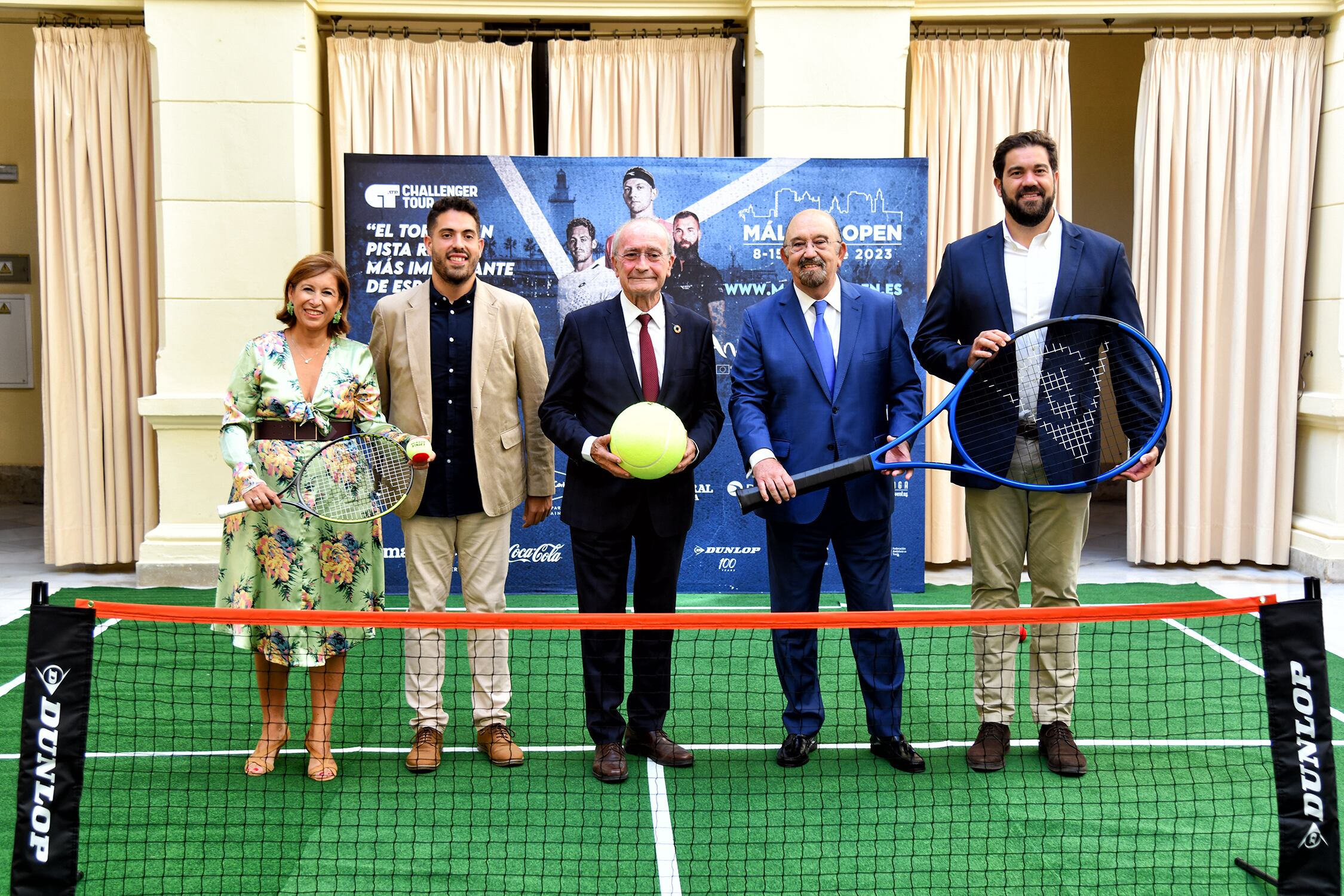 Del Corral, El Founti, de la Torre, Díaz y el concejal de Deportes de Málaga, Borja Vivas