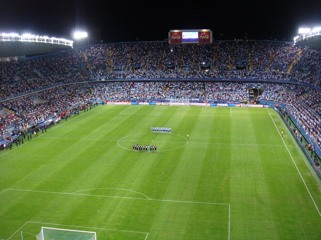 El estadio de La Rosaleda de Málaga