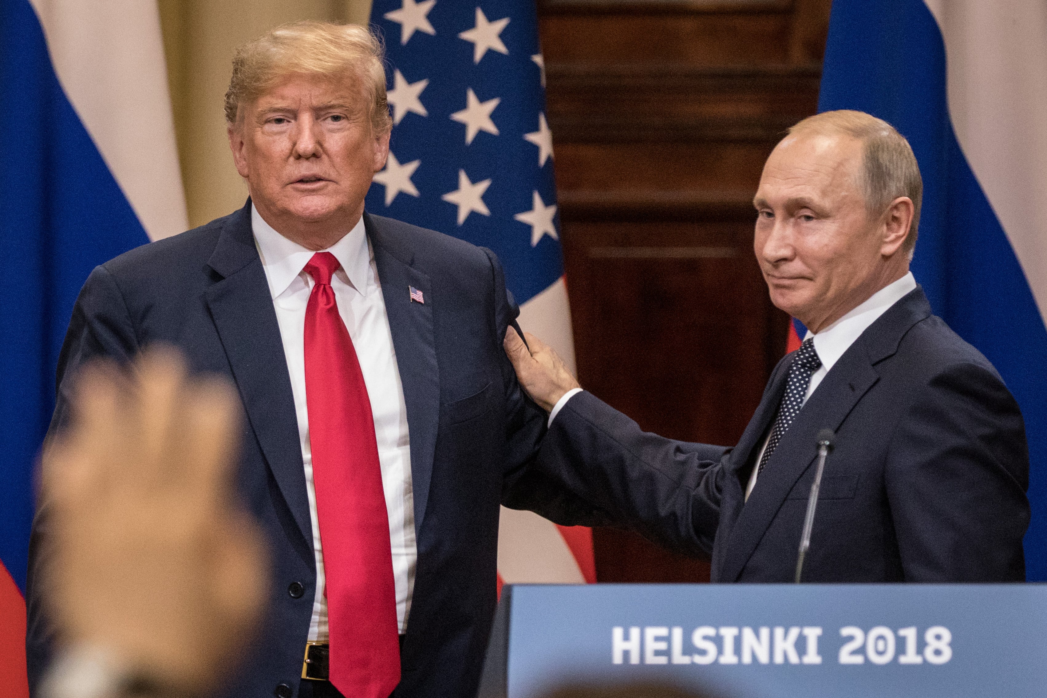 Donald Trump y Vladímir Putin en la Cumbre Rusia-Estados Unidos de 2018 en Helsinki.