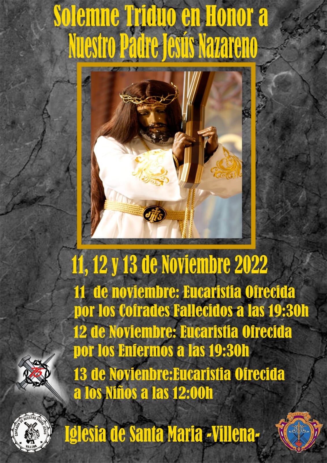 Cartel de los actos previstos