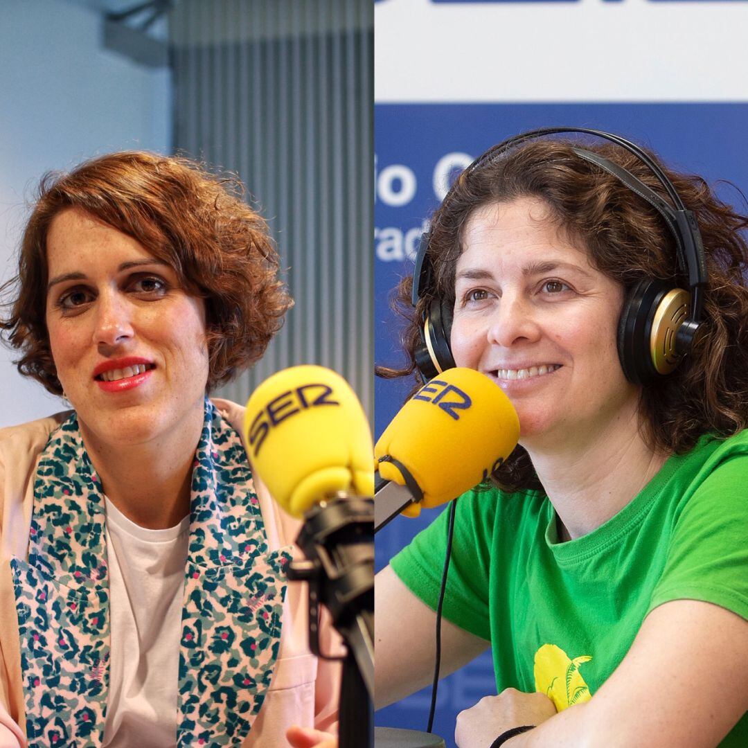 Laura Baena, fundadora de Malasmadres en Radio Madrid, y la actriz Ana López Segovia, en el estudio de Radio Cádiz, durante su conversación en SER Andaluces