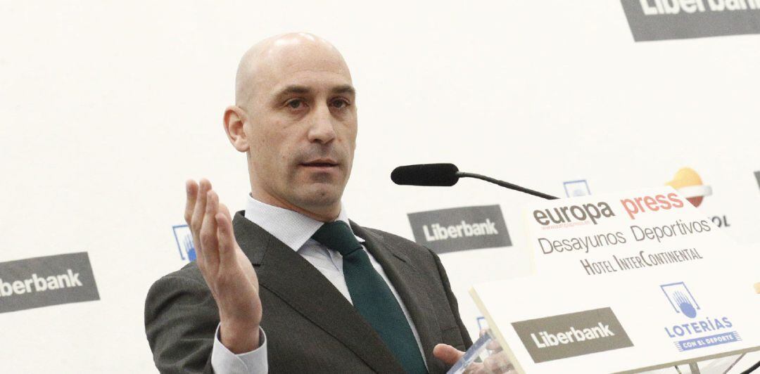 Luis Rubiales, durante un acto oficial