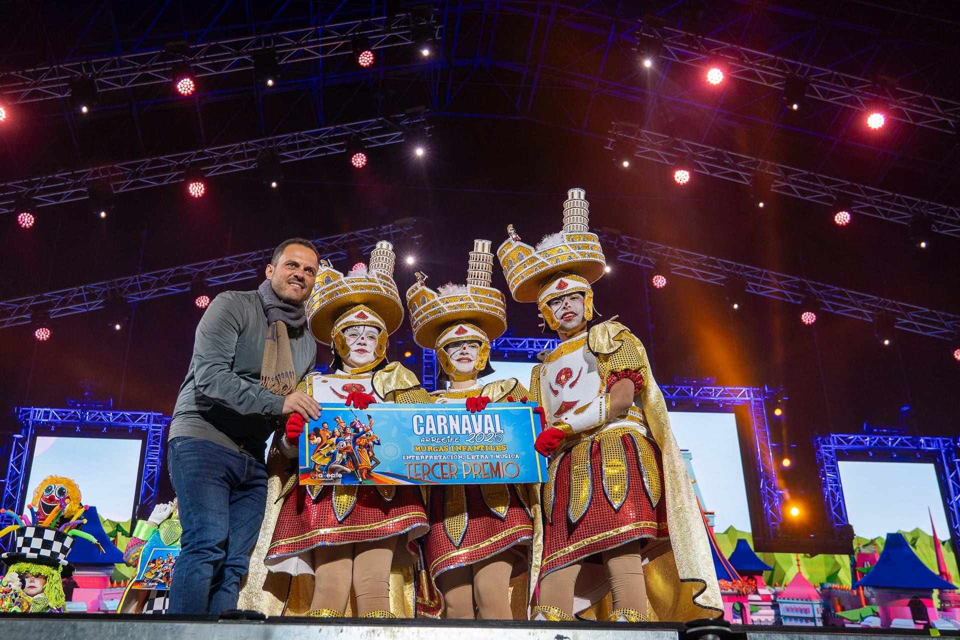 Los Chau Chau, tercer premio del IX Concurso de Murgas Infantiles del Carnaval de Arrecife.