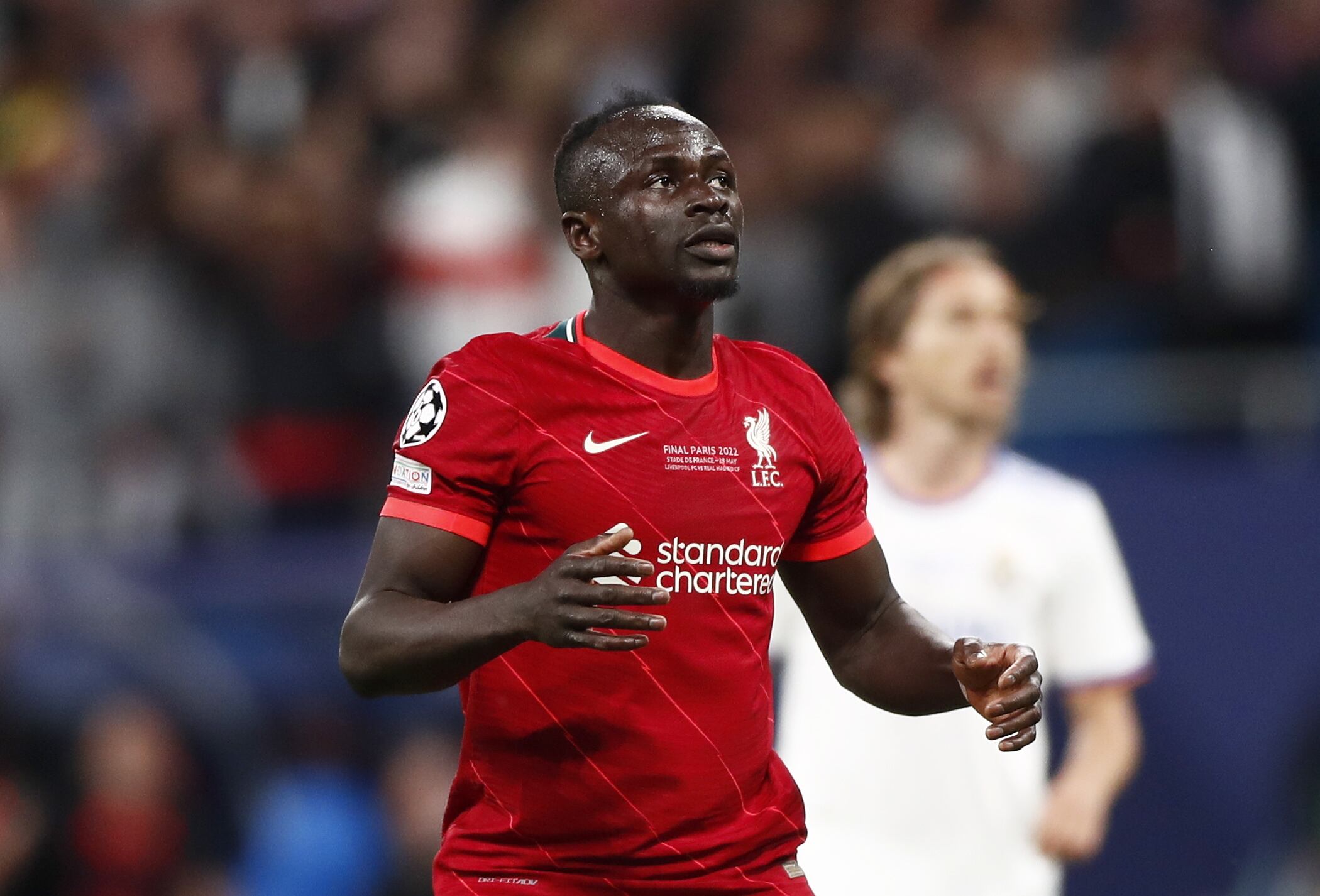 Sadio Mané durante la final de la Champions entre Liverpool y Real Madrid.