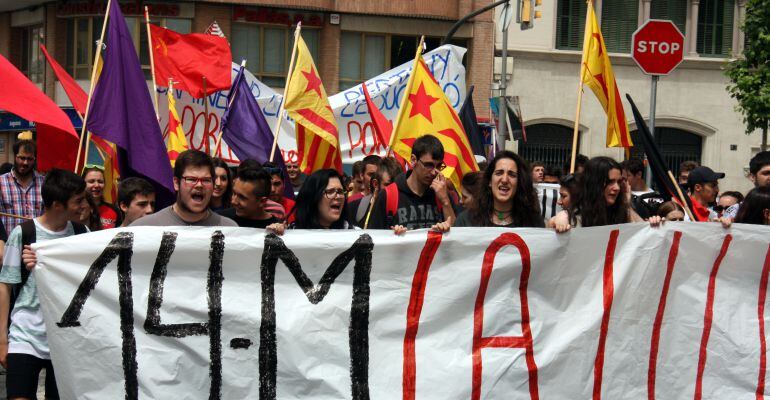Imatges d'arxiu d'una manifestació d'estudiants el passat mes de maig