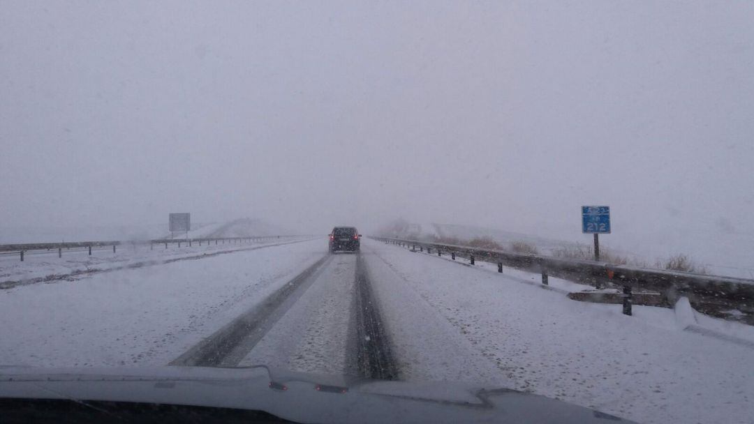 Nieve en autovía