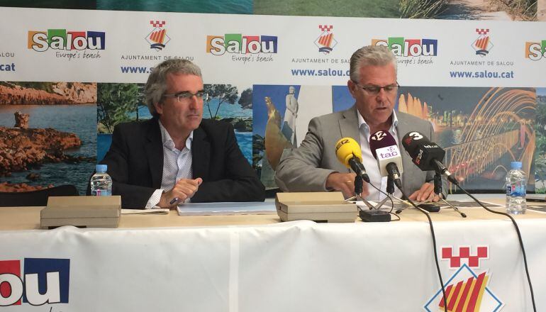 L'alcalde Pere Granados, durant la presentació del nou pla pel Barranc de Barenys.