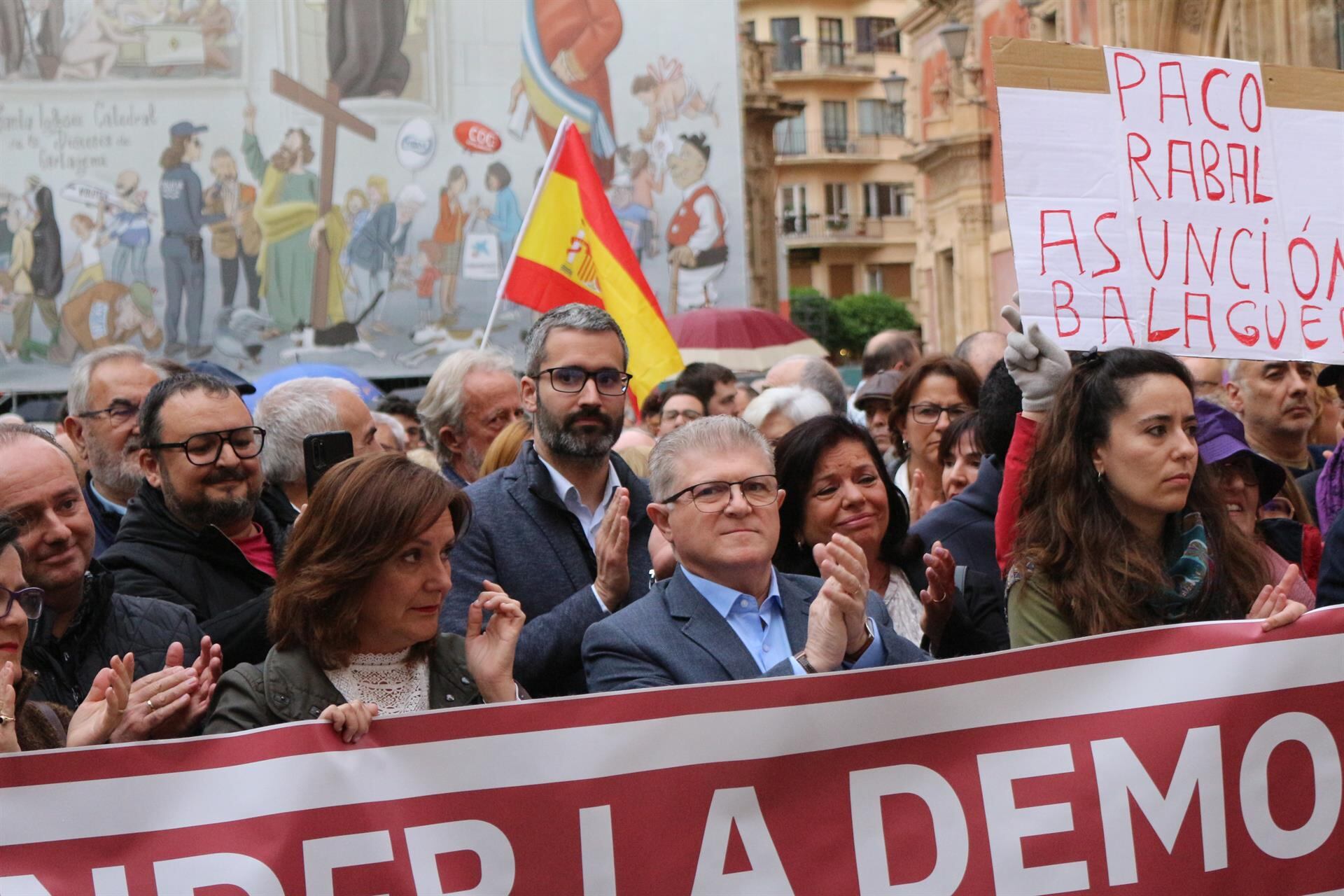 Dirigentes socialistas en la concentración del Foro Ciudadano