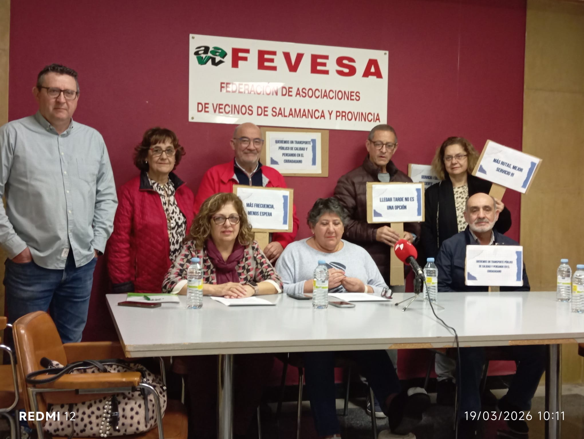 Miembros de la Federación de Asociaciones de Vecinos de Salamanca